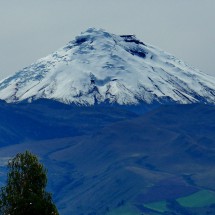 Cotopaxi seen from the way to the basecamp of Corazon